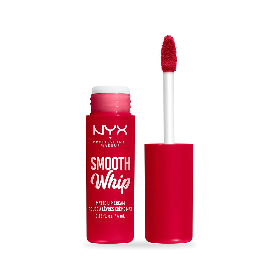 NYX Professional Makeup Smooth Whip كريم شفاه مات سائل Cherry Crème 4 مل | تغطية كاملة عالية التصبغ | لون شفاه مات طويل الثبات ومرطب