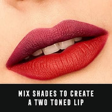 Max Factor Lipfinity Velvet Matte Lipstick in 090 Red Allure with a lightweight, long-lasting velvet matte formula in a bold red shade.
