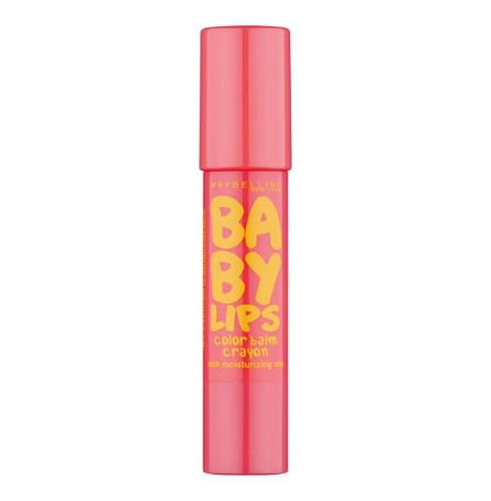 Maybelline Baby Lips Color Balm Crayon in shade 10 Sugary Orange with a moisturizing formula, vibrant orange tint, and easy-to-apply crayon design.