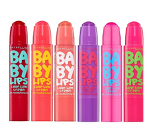 Maybelline Baby Lips Color Balm Crayon Pink Crush providing long-lasting moisture with a soft pink finish for everyday wear.