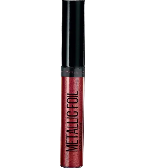 Maybelline The Gypsy Shrine Metallic Foil Lipstick in Psychic with a creamy formula, rich pigmentation, and bold metallic foil finish.
