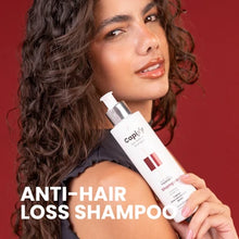 Capixy Anti Hair Loss Shampoo 250ml displayed with its packaging and key hair care product details clearly visible.