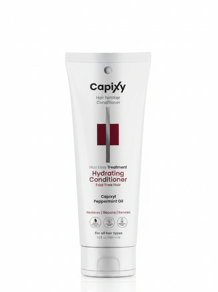 Capixy Hair Hydrating Conditioner 250ml displayed clearly, highlighting the product packaging, name, size, and sulfate-free formula.
