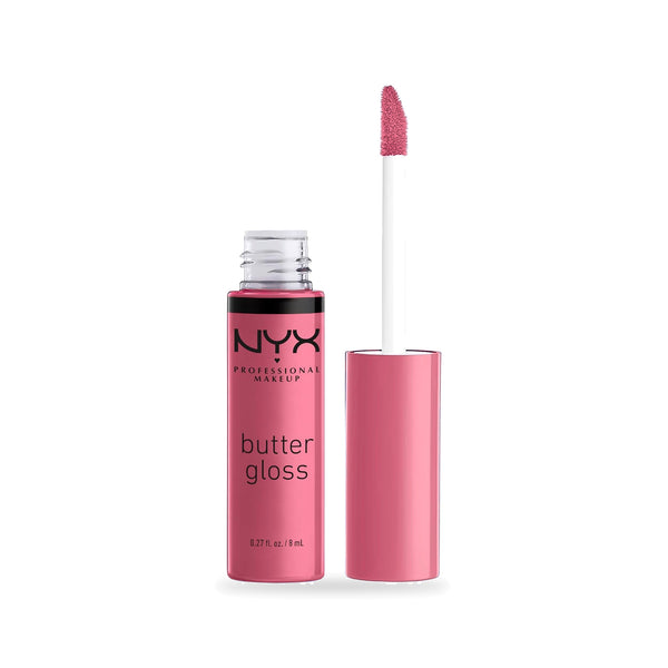NYX Professional Makeup Butter Gloss Lip Gloss – 15 Angel Food Cake، 8 مل