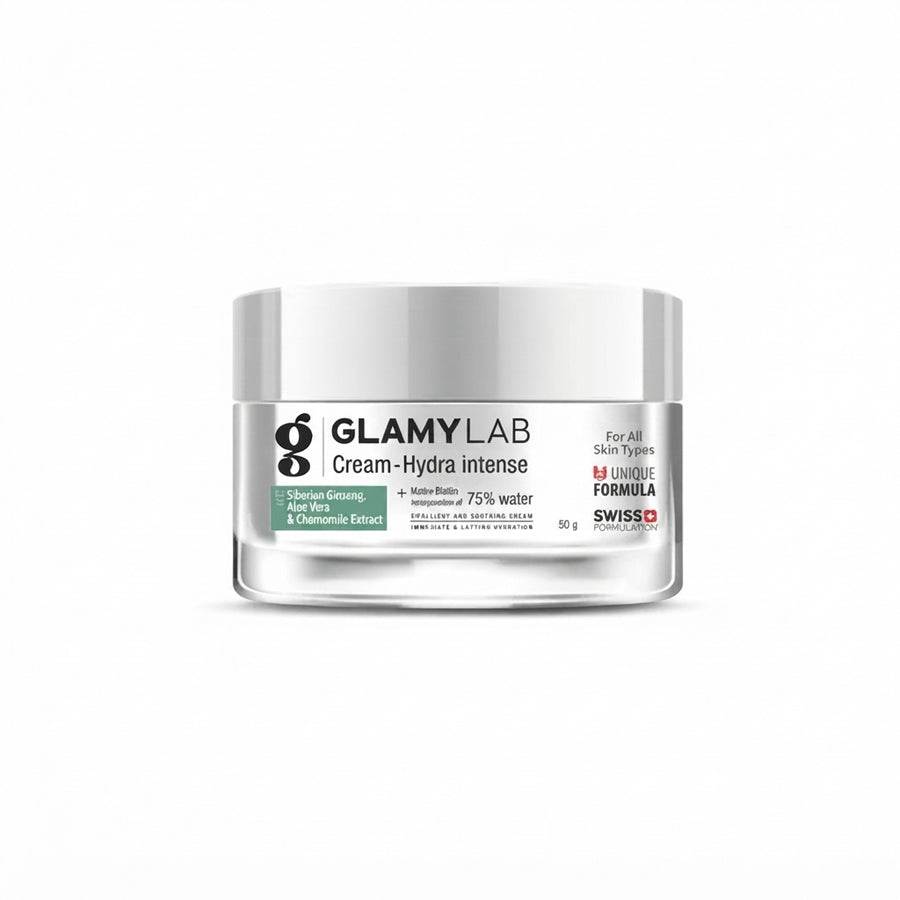 GLAMYLAB Hydra Intense Cream 50g deep hydration moisturizer with Marine Elastin and Ginseng
