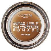 L'Oréal Infallible Concealer Pomade in 03 Dark providing long-lasting, full coverage with a lightweight feel.