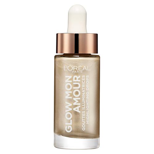 L'Oréal Glow Mon Amour Liquid Highlighting Drops in shade 01 Sparkling Love with a lightweight liquid formula and a radiant, luminous glow.