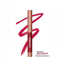 L'Oréal Matte Lip Crayon in shade 113 Brulee Ever with rich nude color and a smooth matte finish.