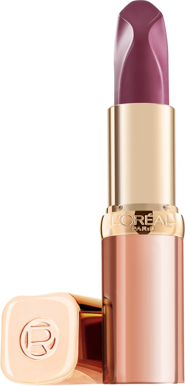 L'Oréal Paris Colour Riche Nude Intense Lipstick in shade 183 Exuberant displayed in its lipstick bullet, featuring a creamy formula with rich nude color payoff.