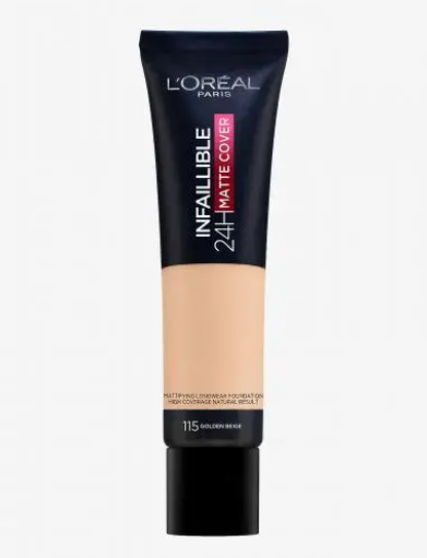 L'Oréal Paris Infaillible 24H Matte Cover Foundation 115 Golden Beige.