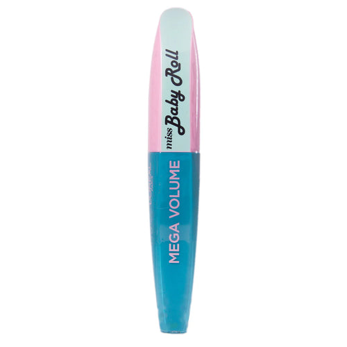 L'Oréal Paris Mega Volume Miss Baby Roll Mascara in shade Teal Blue displayed in its tube, featuring a volumizing mascara with a vibrant teal blue color.