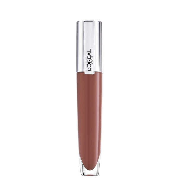 L'Oréal Paris Rouge Signature Matte Liquid Lipstick in shade 414 I Escalate displayed in its tube, featuring a lightweight liquid lipstick with a matte finish.