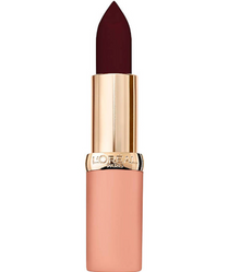 L'Oréal Paris Ultra Matte Lipstick in shade 12 No Prejudice displayed in its lipstick bullet, featuring a richly pigmented lipstick with an ultra-matte finish.