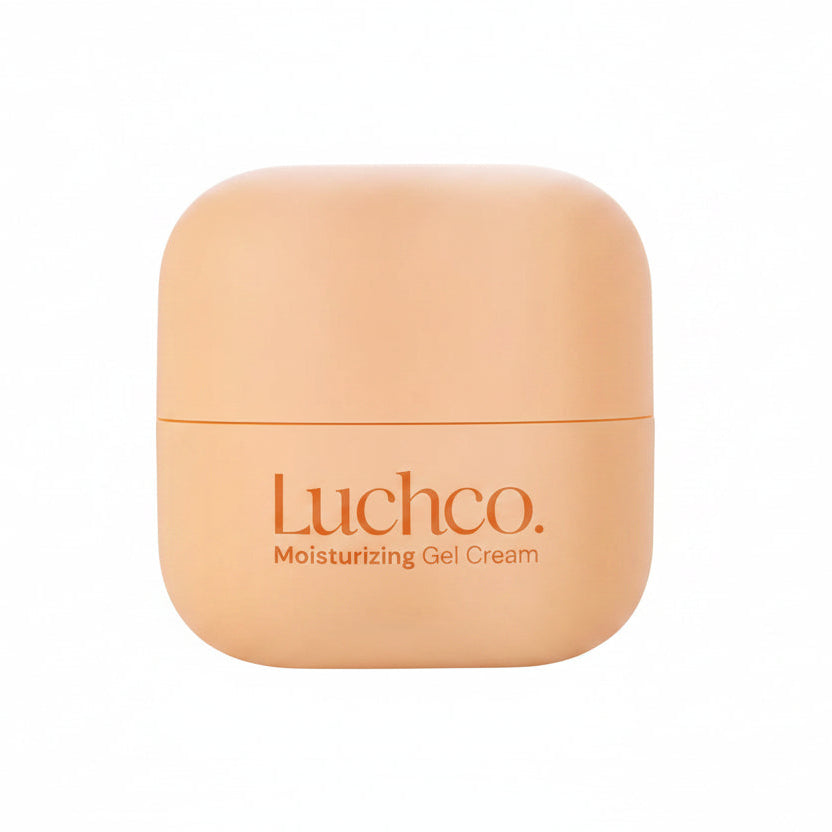 Luchco Moisturizing Gel Cream 50g displayed clearly, highlighting the product packaging, name, size, and lightweight moisturizing formula.