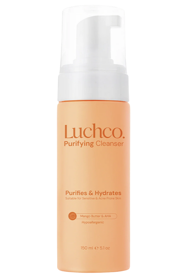 Luchco Purifying Cleanser 150ml displayed clearly, highlighting the product packaging, name, size, and purifying face wash formula.