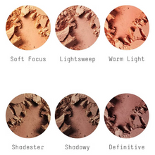 MAC Studio Fix Sculpt & Shape Contour Palette in Medium Dark/Dark shown open, highlighting the assortment of contour and highlighting powders with a smooth, blendable finish.