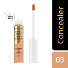 Max Factor Miracle Pure Concealer in 03 providing smooth, even coverage with a comfortable lightweight feel.