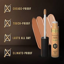 Max Factor Facefinity All Day Flawless Concealer in 070 providing smooth, full coverage with comfortable all-day wear