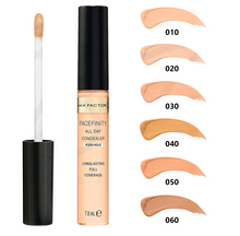 Max Factor Facefinity All Day Flawless Concealer 020 for brightening the under-eye area and creating an even-looking complexion.