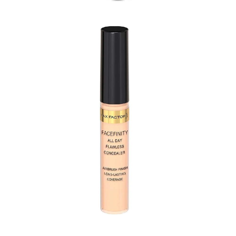 Max Factor Facefinity All Day Flawless Concealer in shade 020 with lightweight, full coverage and a natural matte finish.