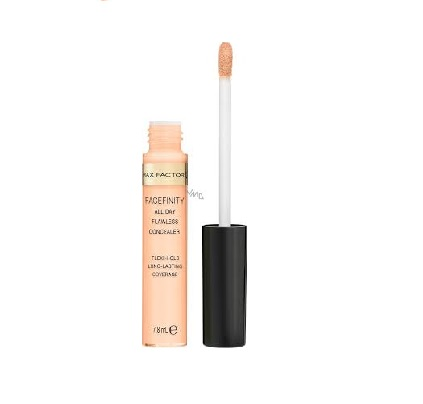 Max Factor Facefinity All Day Flawless Concealer in shade 030 with lightweight, full coverage and a natural matte finish.