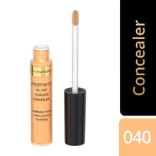 Max Factor Facefinity All Day Flawless Concealer 040 featuring a long-lasting, blendable formula to conceal dark circles and blemishes.