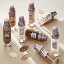 Maybelline Dream Radiant Liquid Foundation in 04 Light Porcelain providing smooth, even coverage with lasting hydration.