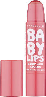 Maybelline Baby Lips Color Balm Crayon 030 Creamy Caramel featuring a hydrating formula with a sheer caramel nude tint.