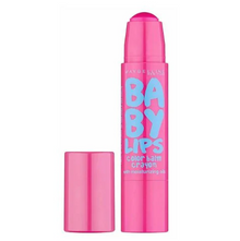 Maybelline Baby Lips Color Balm Crayon in Pink Crush with a moisturizing formula and soft pink tint.
