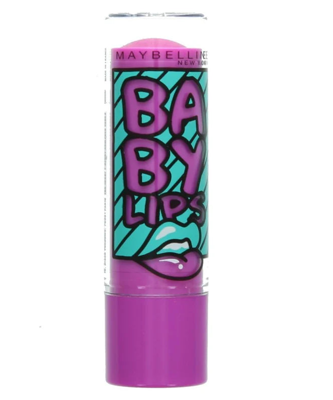 Maybelline Baby Lips Moisturising Lip Balm in shade 18 Blueberry Boom with a moisturizing formula that helps keep lips soft, smooth, and hydrated.