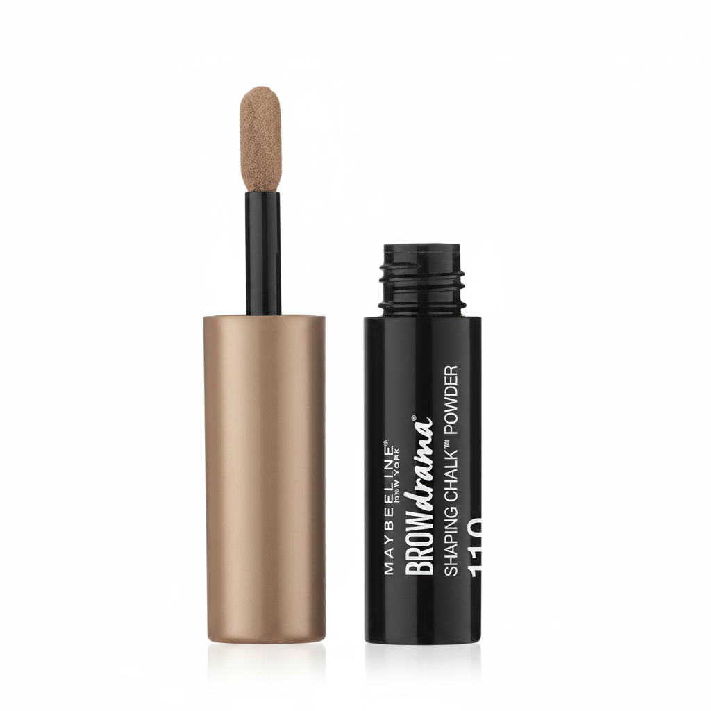 Maybelline Brow Drama Shaping Chalk Powder in Blonde featuring a powder brow pencil designed for soft, natural-looking brow definition and effortless shaping.