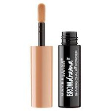 Maybelline Brow Drama Shaping Chalk Powder in shade Soft Brown displayed in its signature packaging with a powder-based brow formula for smooth application.