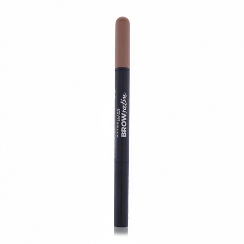 Maybelline Brow Satin Smoothing Duo Brow Pencil and Filling Powder in Mahogany Red featuring a dual-ended brow pencil and powder for shaping and filling brows.