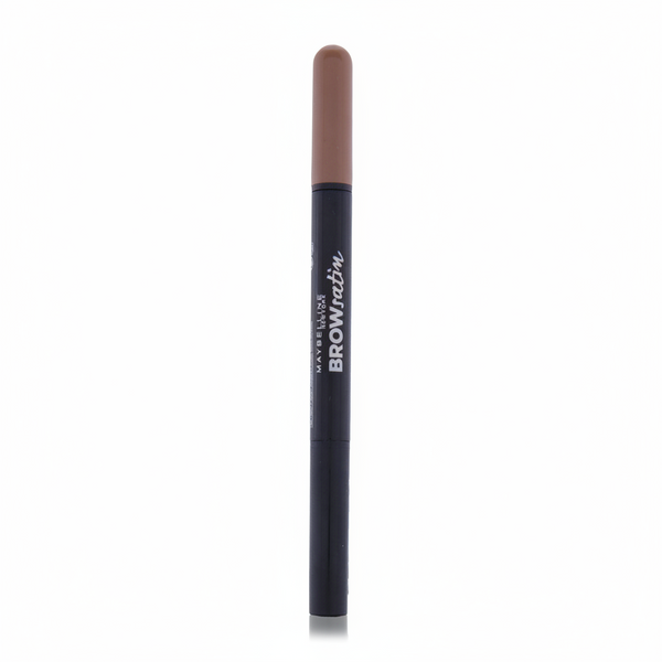 Maybelline Brow Satin Smoothing Duo Brow Pencil and Filling Powder in Mahogany Red featuring a dual-ended brow pencil and powder for shaping and filling brows.