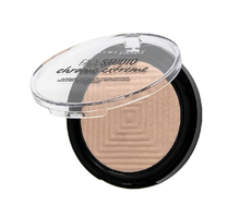 Maybelline Chrome Extreme Intense Metallic Highlighter shade 300 Sandstone Shimmer delivering a luminous metallic finish with a smooth, blendable powder formula.