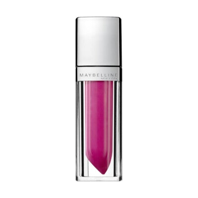Maybelline Color Sensational Elixir Lip Gloss in shade 120 Fuchsia Flourish with a hydrating formula and a high-shine, non-sticky finish.
