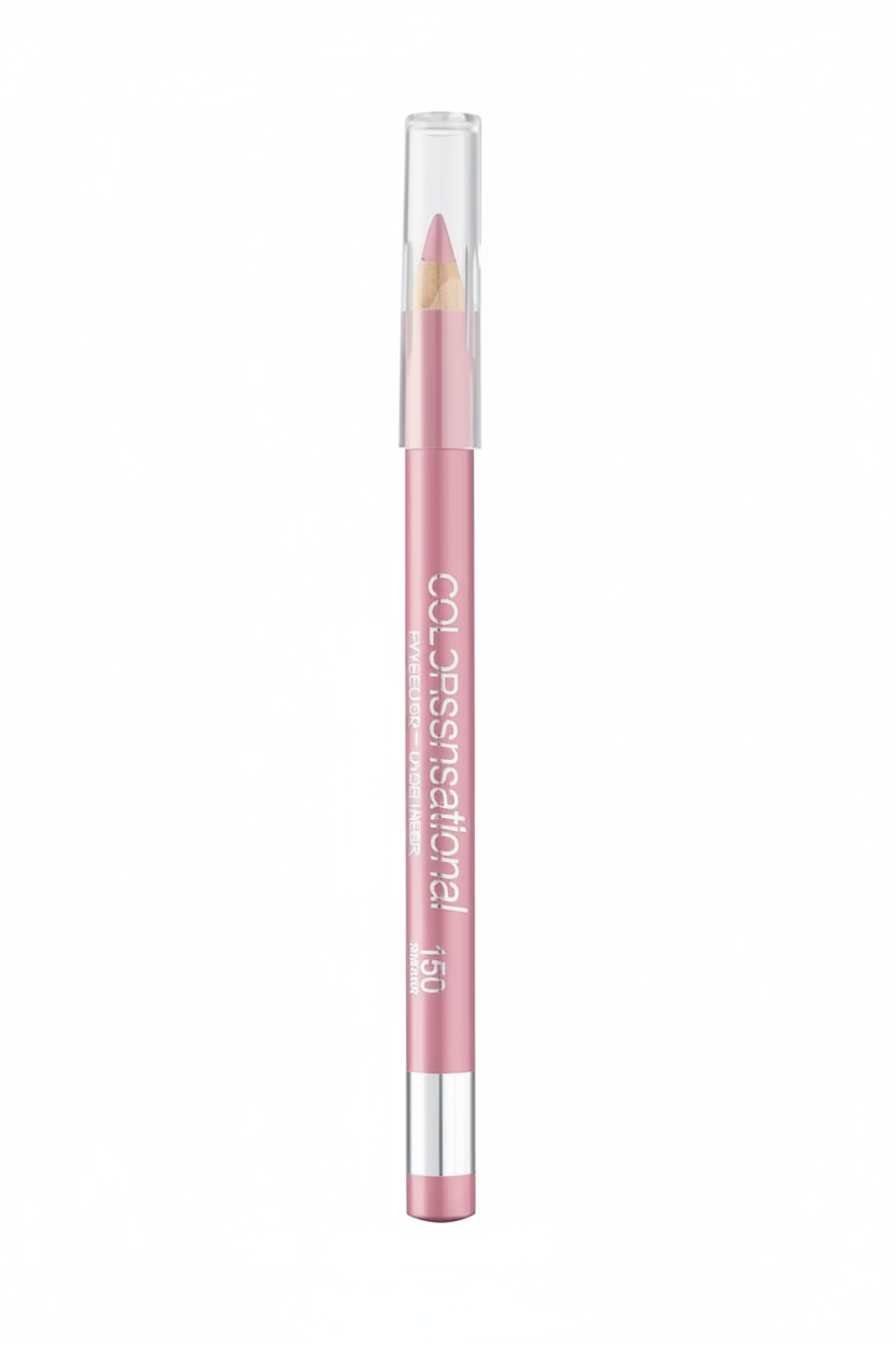Maybelline Color Sensational Lip Liner in shade 150 Stellar Pink displayed as a lip pencil, featuring a richly pigmented formula for precise lip definition.
