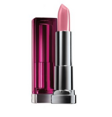 Maybelline Color Sensational Lipstick in shade 132 Sweet Pink displayed in its lipstick bullet, featuring a richly pigmented lipstick with a creamy satin finish.