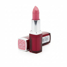 Maybelline Color Sensational Lipstick in shade 132 Sweet Pink shown with the lipstick bullet twisted up, highlighting its creamy formula and smooth satin finish.