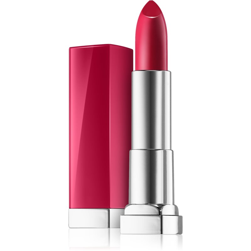 Maybelline Color Sensational Lipstick in shade 379 Fuchsia for Me displayed in its lipstick bullet, featuring a rich creamy formula with vibrant color payoff.