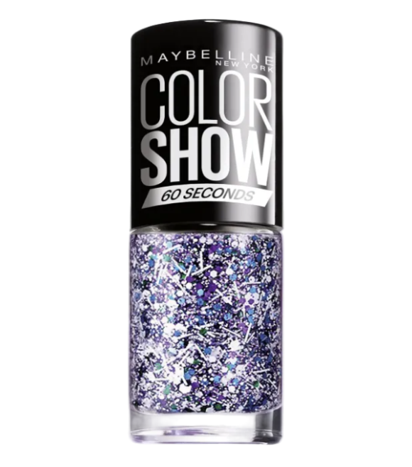Maybelline Color Show Nail Polish in shade 02 White Splatter with a smooth formula and a unique speckled finish for creative nail looks.