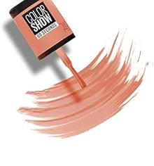 Maybelline Color Show Nail Polish shade 1 Go Bare delivering a natural nude color with a high-shine, chip-resistant finish.