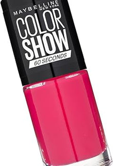 Maybelline Color Show Nail Polish shade 333 Park Avenue Pink delivering vibrant pink color with a high-shine, chip-resistant finish.