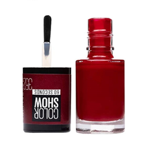 Maybelline Color Show Nail Polish shade 353 Red delivering rich red color with a high-shine, chip-resistant finish.