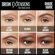 Maybelline Eyebrow Pomade Crayon in shade 00 Light Blonde displayed in its signature pencil packaging with a creamy pomade formula for natural-looking brows.
