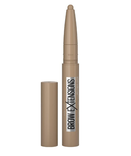Maybelline Eyebrow Pomade Crayon in shade 00 Light Blonde displayed as a brow crayon, featuring a creamy pomade formula for shaping and filling eyebrows.