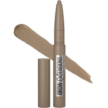 Maybelline Eyebrow Pomade Crayon in shade 01 Blonde displayed in its signature pencil packaging with a creamy pomade formula for natural-looking brow definition.
