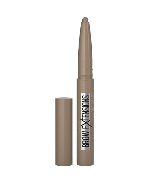 Maybelline Eyebrow Pomade Crayon in shade 01 Blonde displayed as a brow crayon, featuring a creamy pomade formula for shaping, filling, and defining eyebrows.