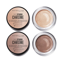 Maybelline Face Studio Chrome Jelly Highlighter shade 30 Metallic Bronze delivering an intense bronze glow with a smooth, blendable jelly texture.