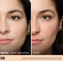 Maybelline Fit Me Full Coverage Concealer in shade 08 Nude shown with the applicator removed, highlighting its precision doe-foot applicator and smooth liquid formula.